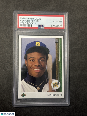 1989 Upper Deck Ken Griffey JR. #1 Star Rookie PSA 8
