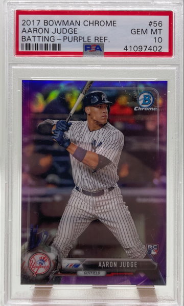 Aaron Judge 2017 Bowman Chrome Batting Purple Refractor #175/250 PSA 10