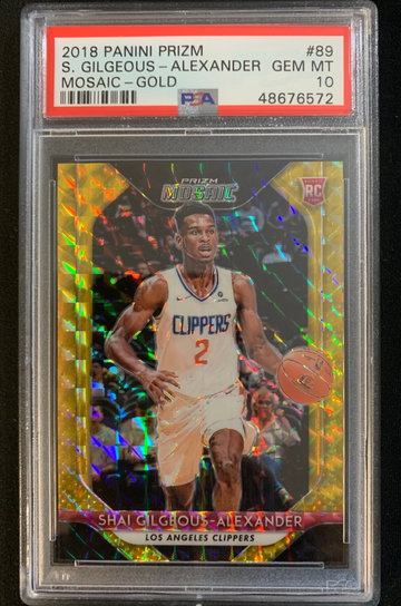 Shai Gilgeous Alexander #d 3/10 RC GOLD 2018 Prizm Mosaic 