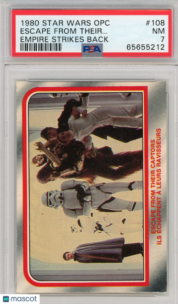 1980 Star Wars Opc Empire Strikes Back Escape From Their.. . #108 PSA 7