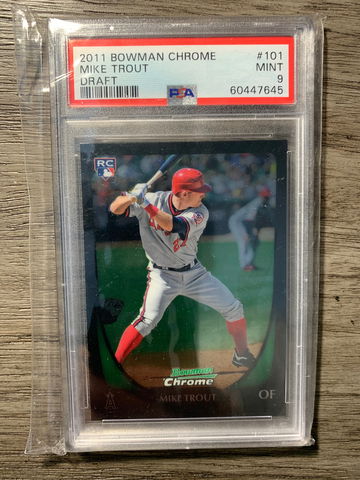 2011 Bowman Chrome Rookie Draft Mike Trout (PSA 9)