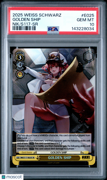 2025 Weiss Schwarz Goddess Of Victory: Nikke Golden Ship Nik/S117-SR PSA 10 #E025