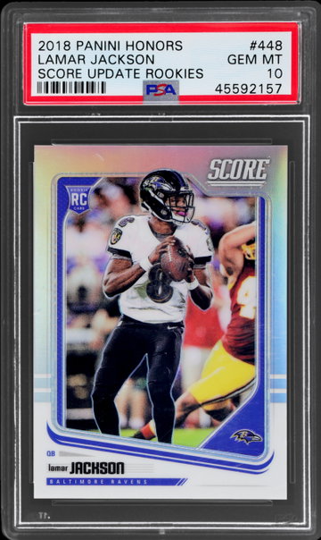 2018 Panini Honors Lamar Jackson Score Update Rookie PSA 10 RC