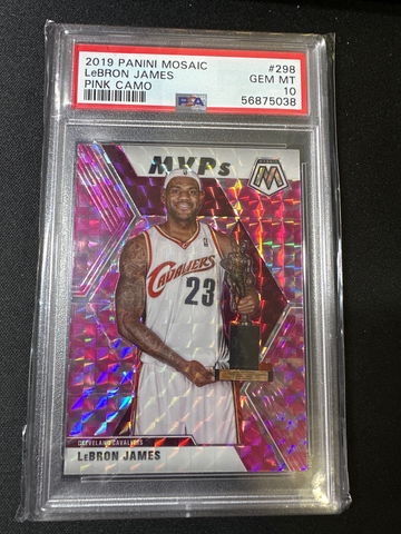 2019 Mosaic LeBron James Pink Camo MVP #298 PSA 10