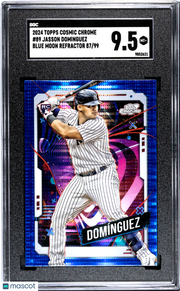 2024 Topps Cosmic Chrome Jasson Dominguez #89 Blue Moon Refractor SGC 9.5