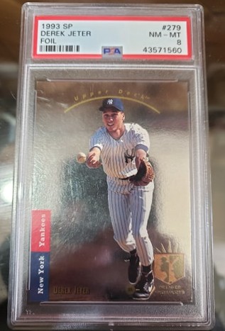 1993 SP FOIL Jeter PSA 8 
