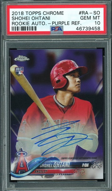 Shohei Ohtani 2018 Topps Chrome Auto Purple/250