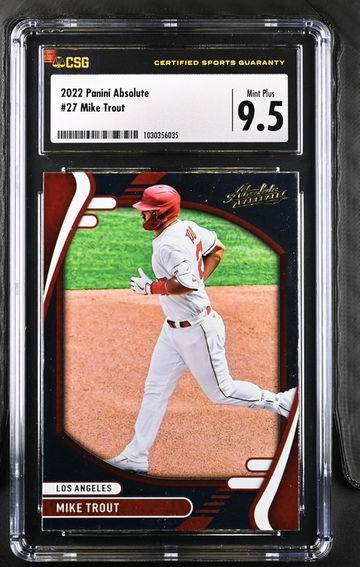 2022 Panini Absolute Mike Trout CSG 9.5 Mint Plus