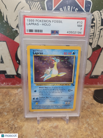 1999 Pokemon Fossil Lapras Holo PSA 7 #10