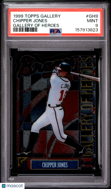 1999 Topps Gallery Gallery Of Heroes Chipper Jones #GH9 PSA 9