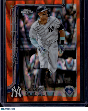 2025 Topps Chrome Aaron Judge #99 Orange Logofractor /25