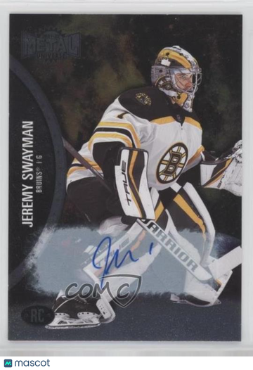 2021-22 Skybox Metal Universe - [Base] - Silver Autographs Jeremy Swayman #170 Silver Autographs 179/199 Rookie