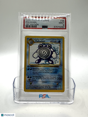 Pokemon Game Poliwhirl 1st Edition PSA 9 #38