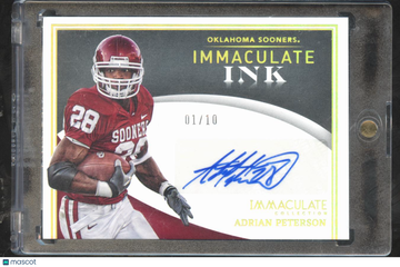 2022 Panini Immaculate Collection Collegiate Immaculate Ink Adrian Peterson #IN-APE /10