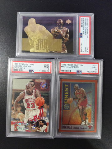 1995 Michael Jordan 3 cards Lots PSA 9