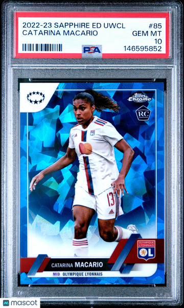 2022-23 Topps Chrome Sapphire Edition Catarina Macario #85 Rookie PSA 10