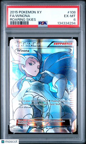 2015 Pokemon Xy Roaring Skies Winona Fa Roaring Skies PSA 6 #108