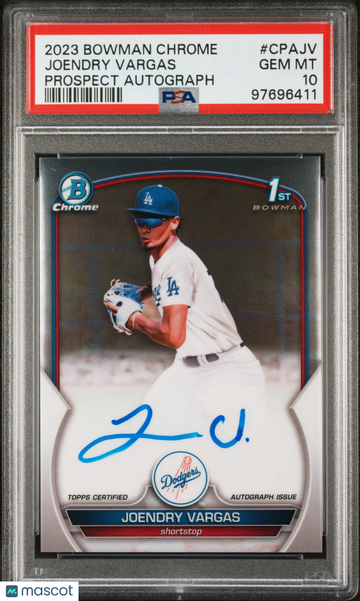 2023 Bowman Chrome Prospect Autographs Joendry Vargas #CPAJV PSA 10