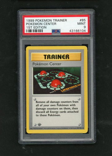 1999 Pokemon Base Set #85 Pokemon Center 1st Edition PSA 9