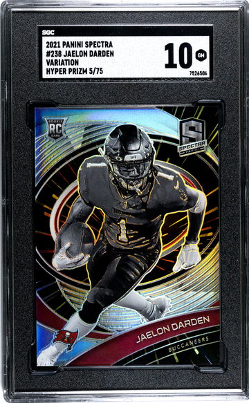 2021 Spectra #238 Jaelon Darden Hyper Prizm /75 SGC 10