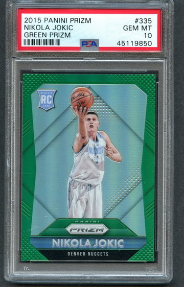 2015 Prizm Green Nikola Jokic RC #335 PSA 10