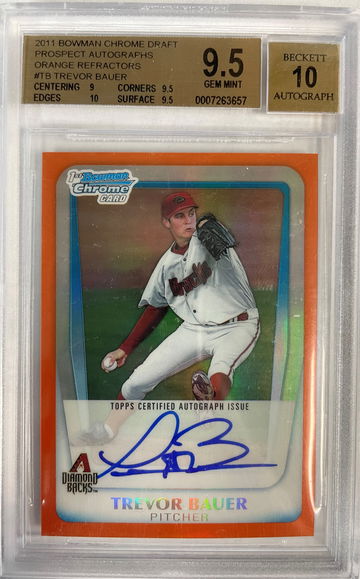 Trevor Bauer Bowman Draft Orange Auto