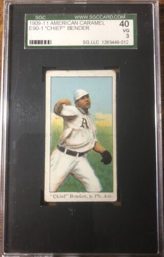1909 E90-1 American Caramel Chief Bender SGC 3 VG HOF