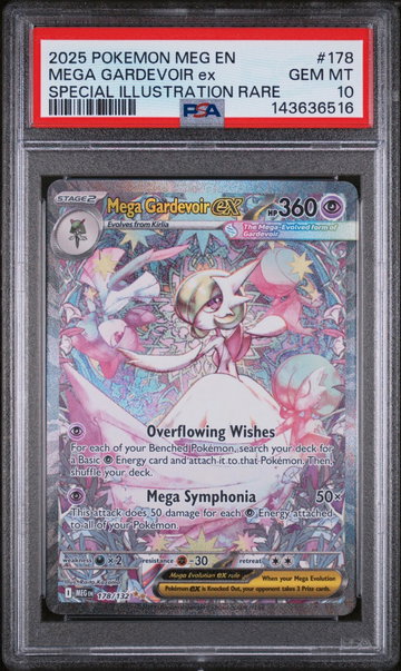 2025 Pokemon Mega Evolution Special Illustration Rare Mega Gardevoir Ex #178 PSA 10