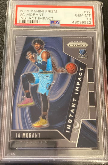 JA Morant 2019 Panini Prizm Instant Impact PSA 10 Rookie Memphis Grizzlies