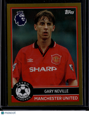 2025 Topps Retro Threads Gary Neville #393 Gold
