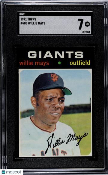 1971 Topps Willie Mays #600 SGC 7