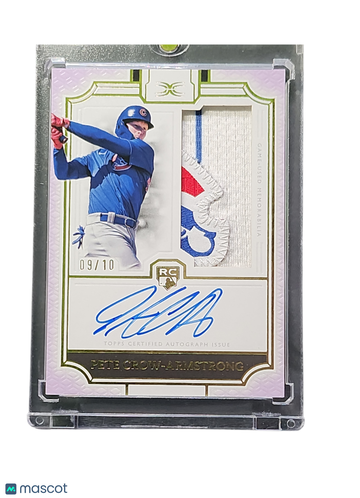 2024 Topps Definitive Collection Pete Crow-Armstrong Gold /10 Autograph Patch RC