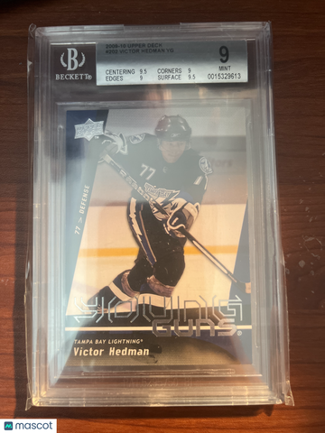 2009-10 Upper Deck Victor Hedman #202 Young Guns Rookie BGS 9