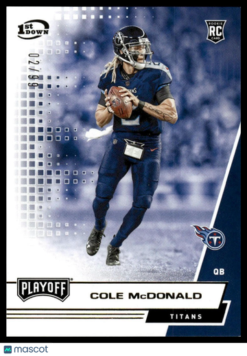 2020 Panini Playoff Cole McDonald #259 1st Down SN RC