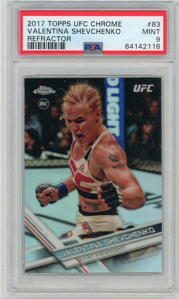 2017 VALENTINA SHEVCHENKO TOPPS CHROME REFRACTOR PSA 9 #83 RC ROOKIE