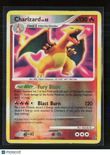 2010 Secret Wonders Charizard Holo Rare #3/132