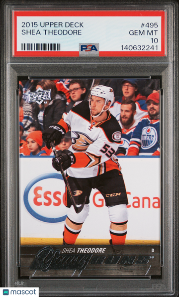 2015-16 Upper Deck Shea Theodore #495 Young Guns Rookie PSA 10