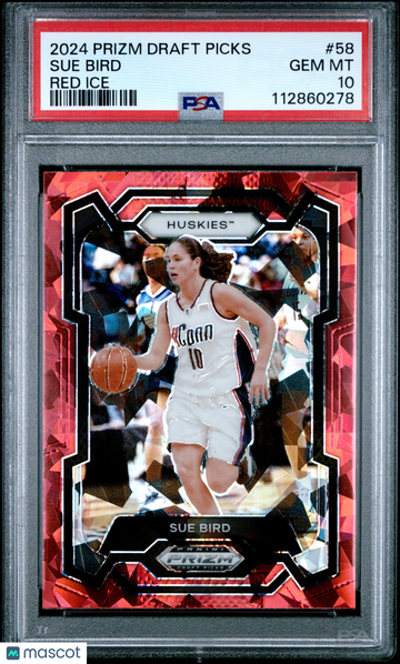 2024 Panini Prizm Draft Picks Sue Bird #58 Red Ice PSA 10