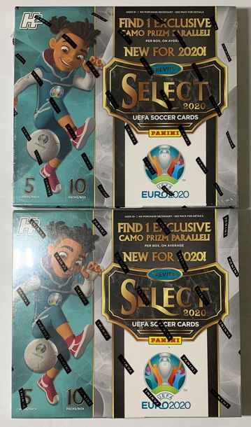 (2) 2020 PANINI SELECT UEFA EURO SOCCER HYBRID NEW HOBBY H2 BOX FACTORY SEALED