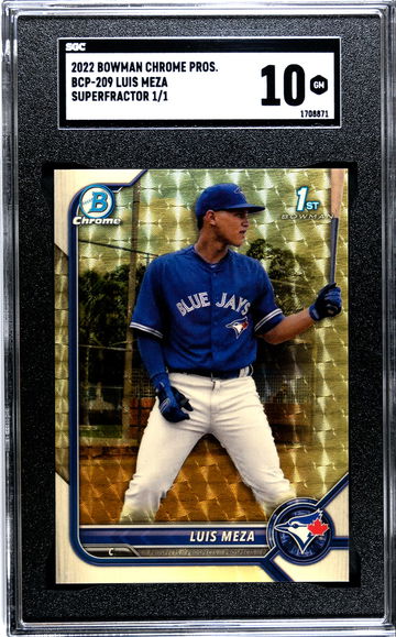 Luis Meza Superfractor 1/1 BCP-209 2022 Bowman Chrome