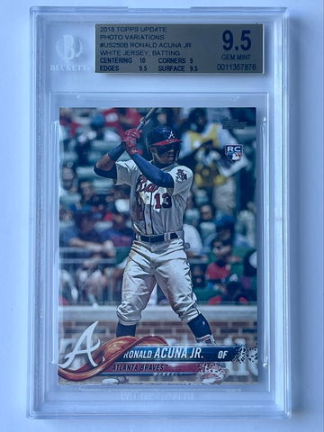 Ronald Acuna Jr 2018 Topps Update SSP White Jersey BGS 9.5 