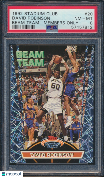 1992 Stadium Club Beam Team David Robinson #20 Members Only PSA 8