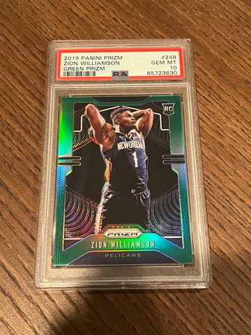 PSA 10 Panini Prizm Zion Williamson Green Prizm RC Rookie #248