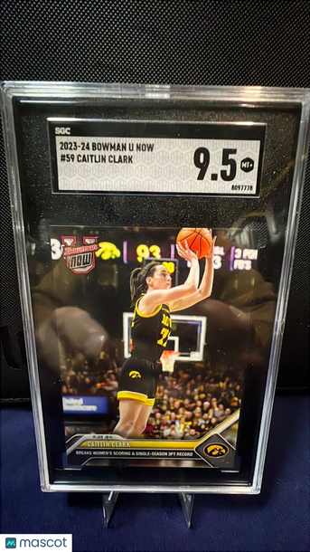 Graded 2023 Bowman U Now Caitlin Clark #59 Basketball Card SGC 9.5