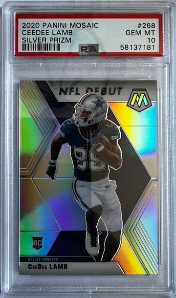 2020 Panini Mosaic Ceedee Lamb Silver Prizm PSA 10