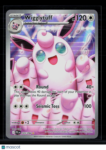 Pokemon 2025 Scarlet & Violet Phantasmal Flames Wigglytuff #105/94