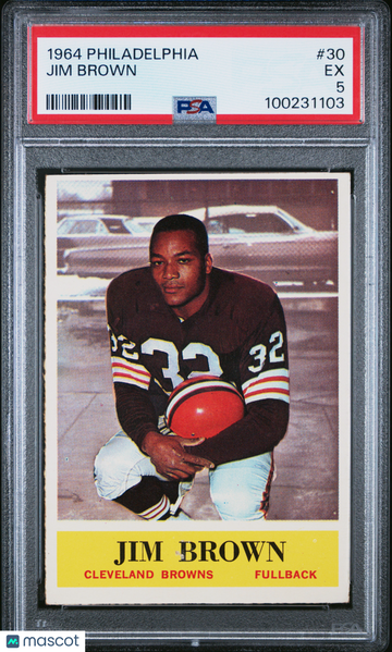 1964 Philadelphia Jim Brown #30 PSA 5