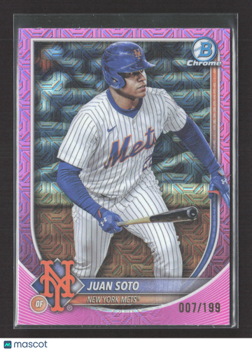 2025 Bowman Chrome Juan Soto #22 Pink Mojo Refractor 007/199