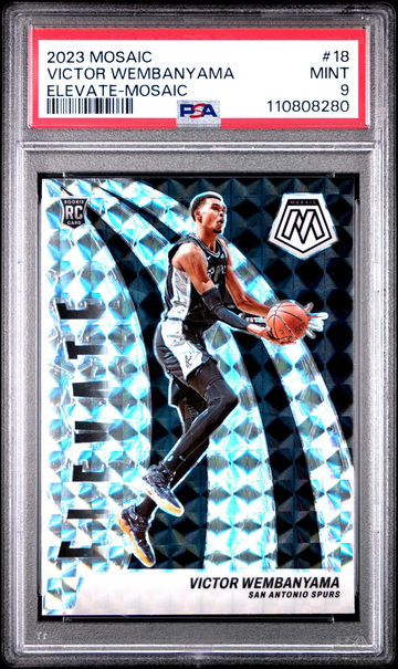 2023 Panini Mosaic Elevate Mosaic Victor Wembanyama #18 PSA 9