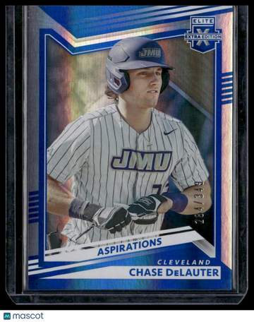 2022 Panini Elite Extra Edition Chase DeLauter #16 Aspirations Blue /349 SN